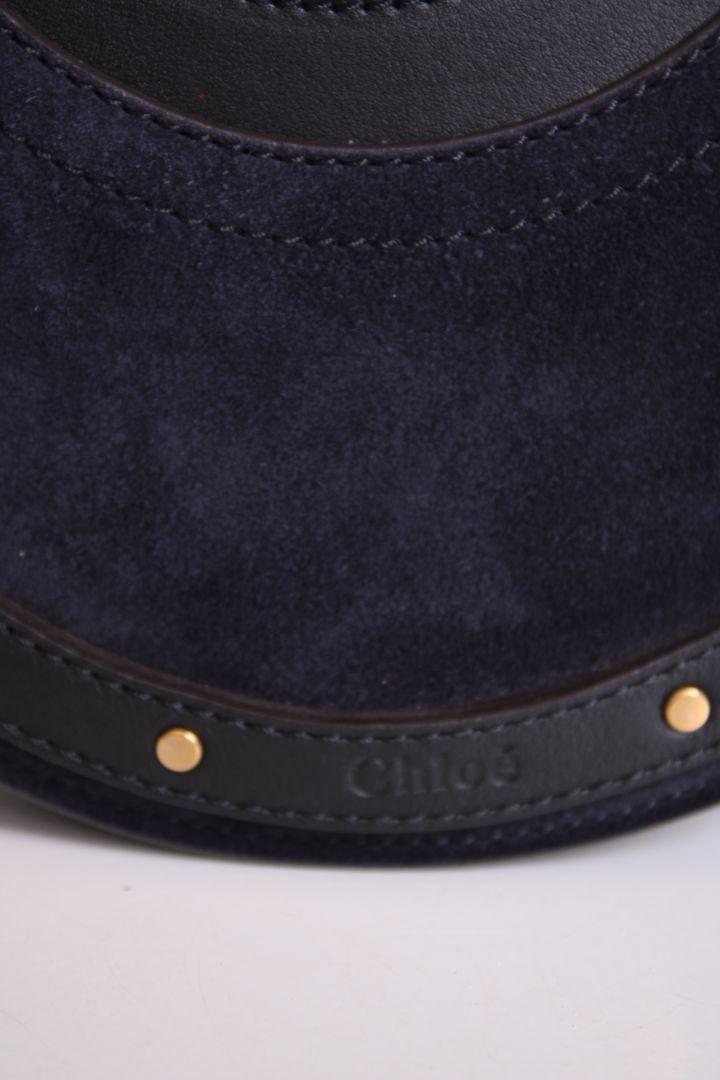 Chloe Pixie Suede Crossbody Bag Navy