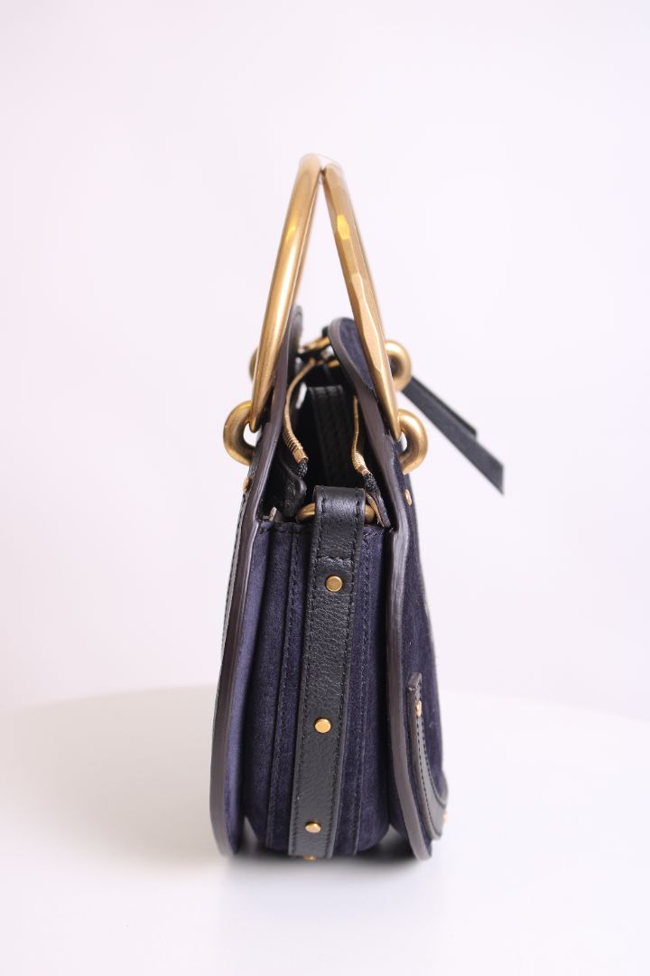 Chloe Pixie Suede Crossbody Bag Navy