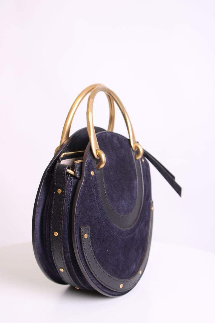 Chloe Pixie Suede Crossbody Bag Navy