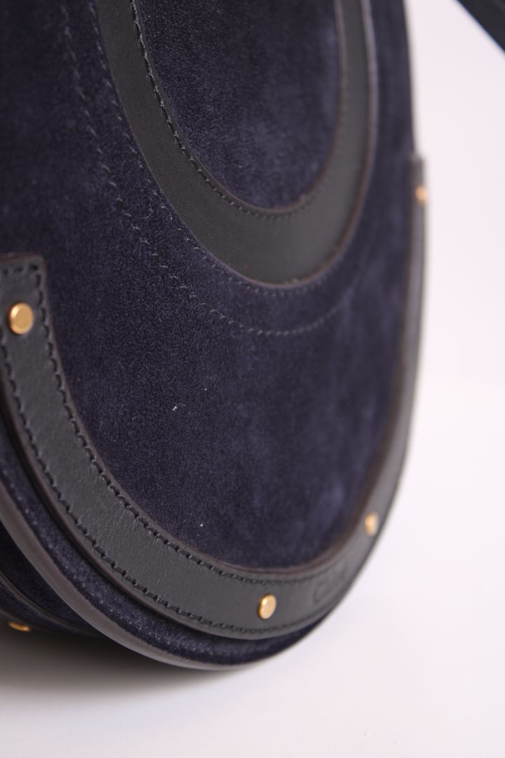 Chloe Pixie Suede Crossbody Bag Navy