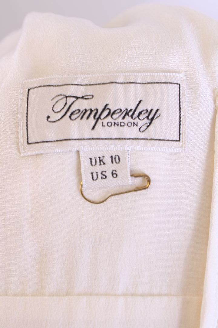 Temperley London S/S Scallop Print Dress Cream/ Gold 10