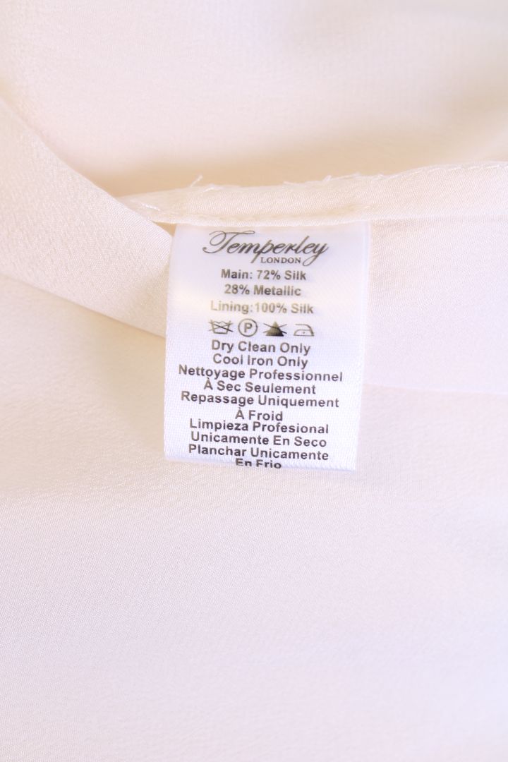 Temperley London S/S Scallop Print Dress Cream/ Gold 10