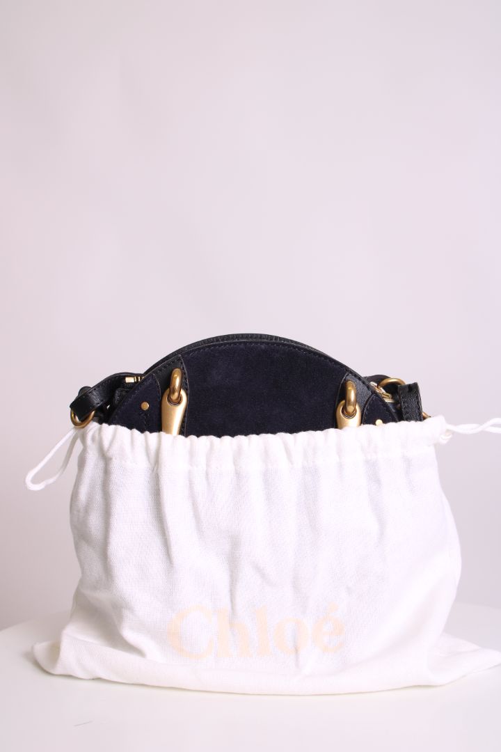 Chloe Pixie Suede Crossbody Bag Navy
