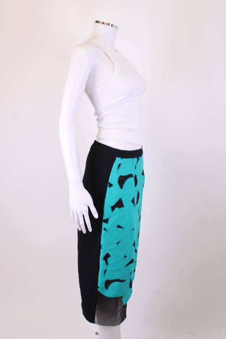 Roland Mouret Applique skirt blue and black M