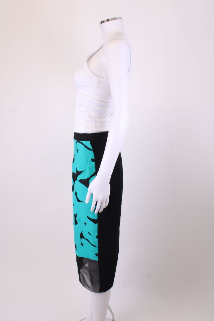 Roland Mouret Applique skirt blue and black M