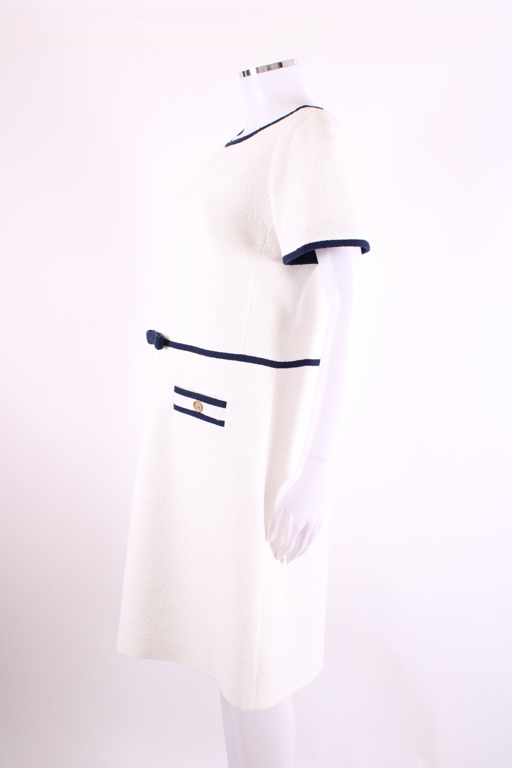Weill Dress Navy & White L