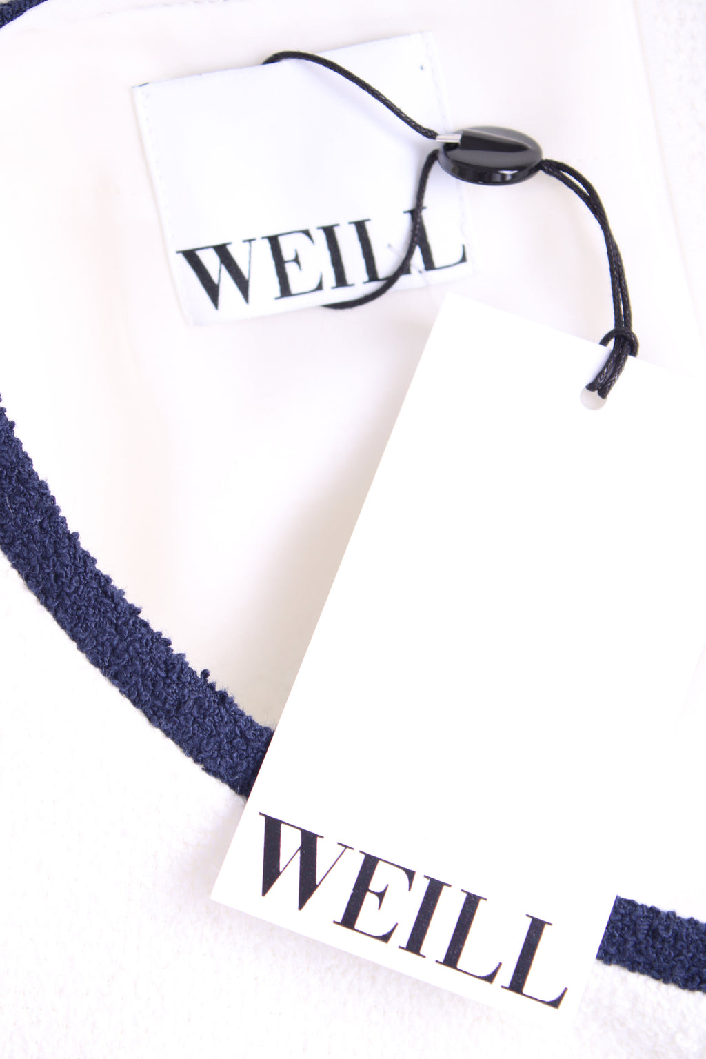 Weill Dress Navy & White L