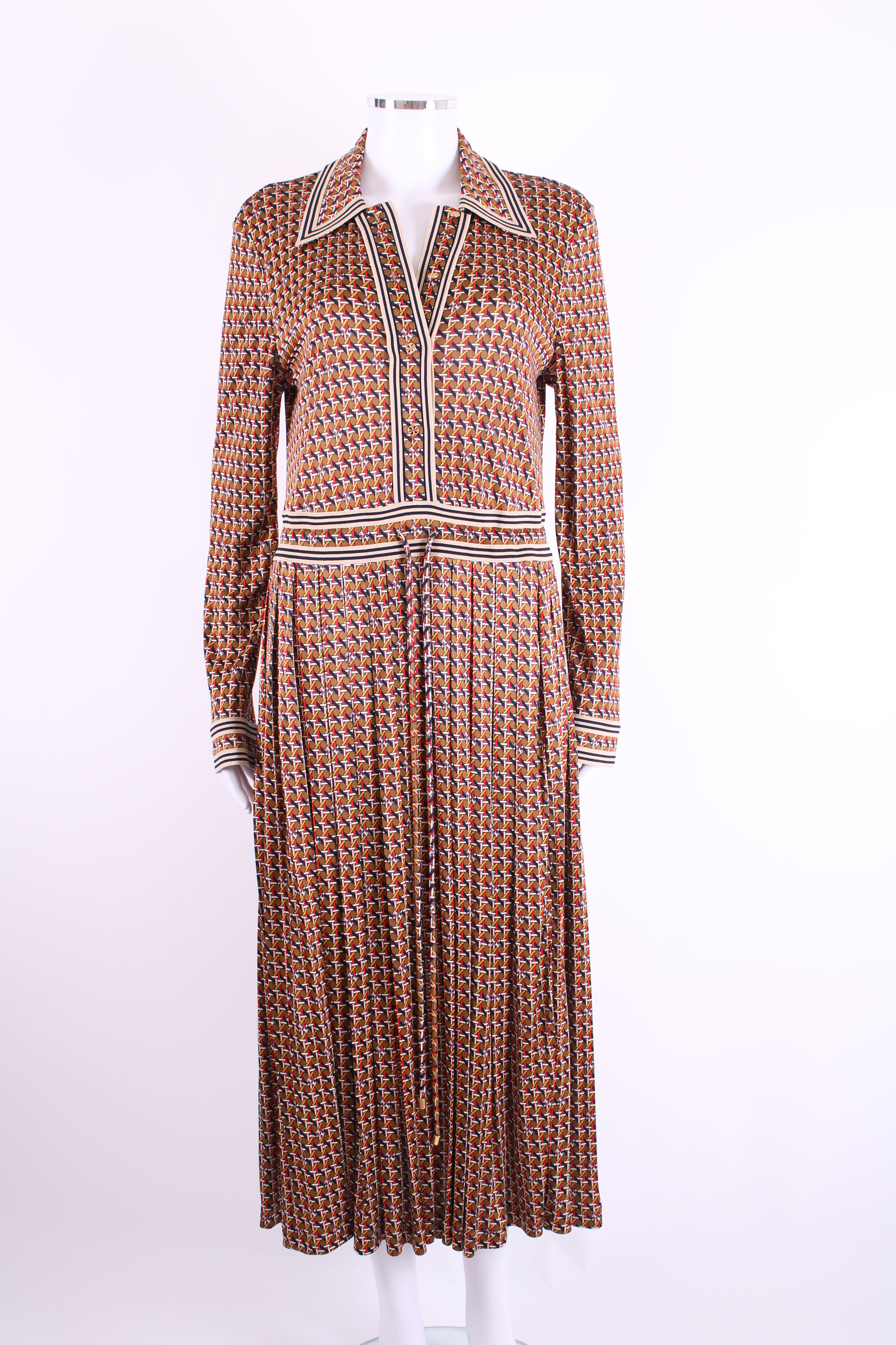 Tory Burch Dress Brown/Red 10