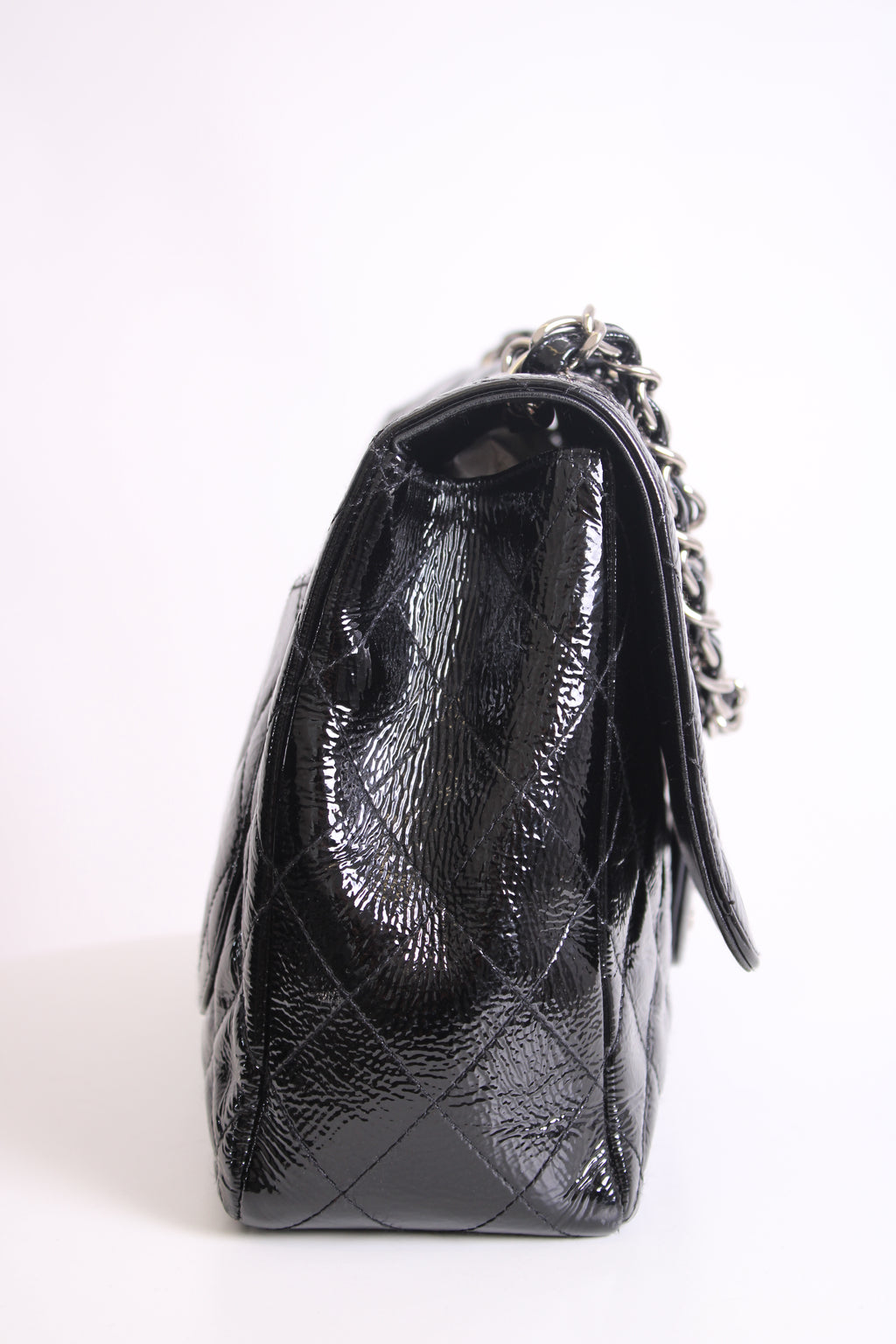 Chanel Patent Medium Classic Flap Bag Black