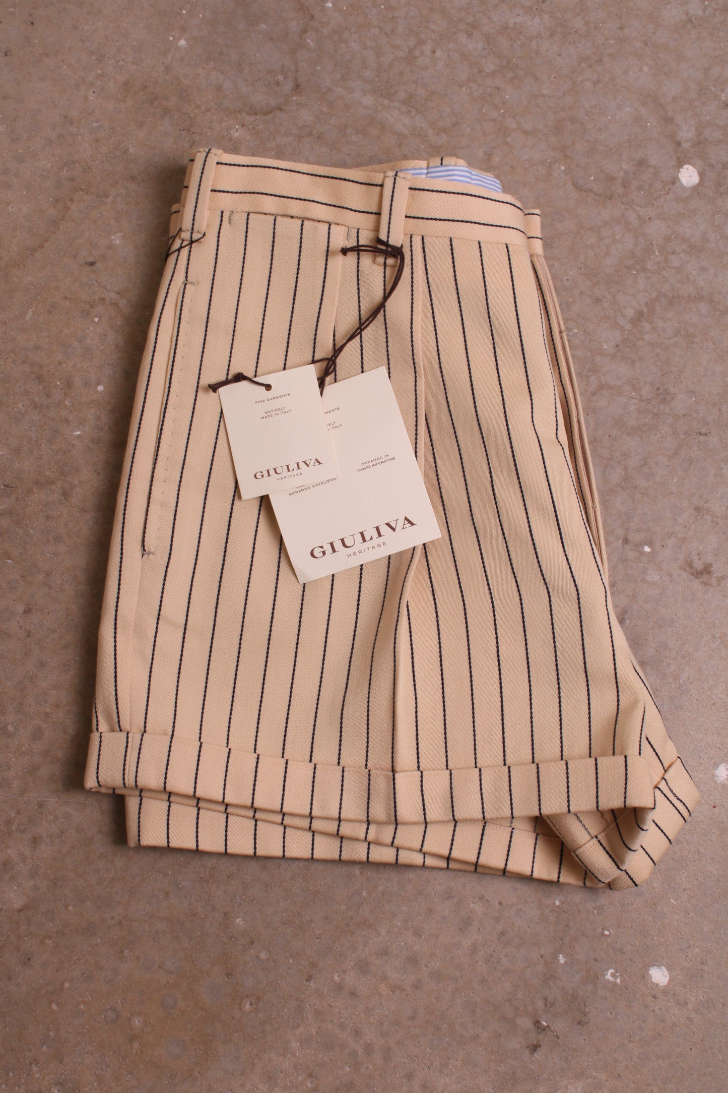 Giuliva Heritage Stripe Shorts Beige W34
