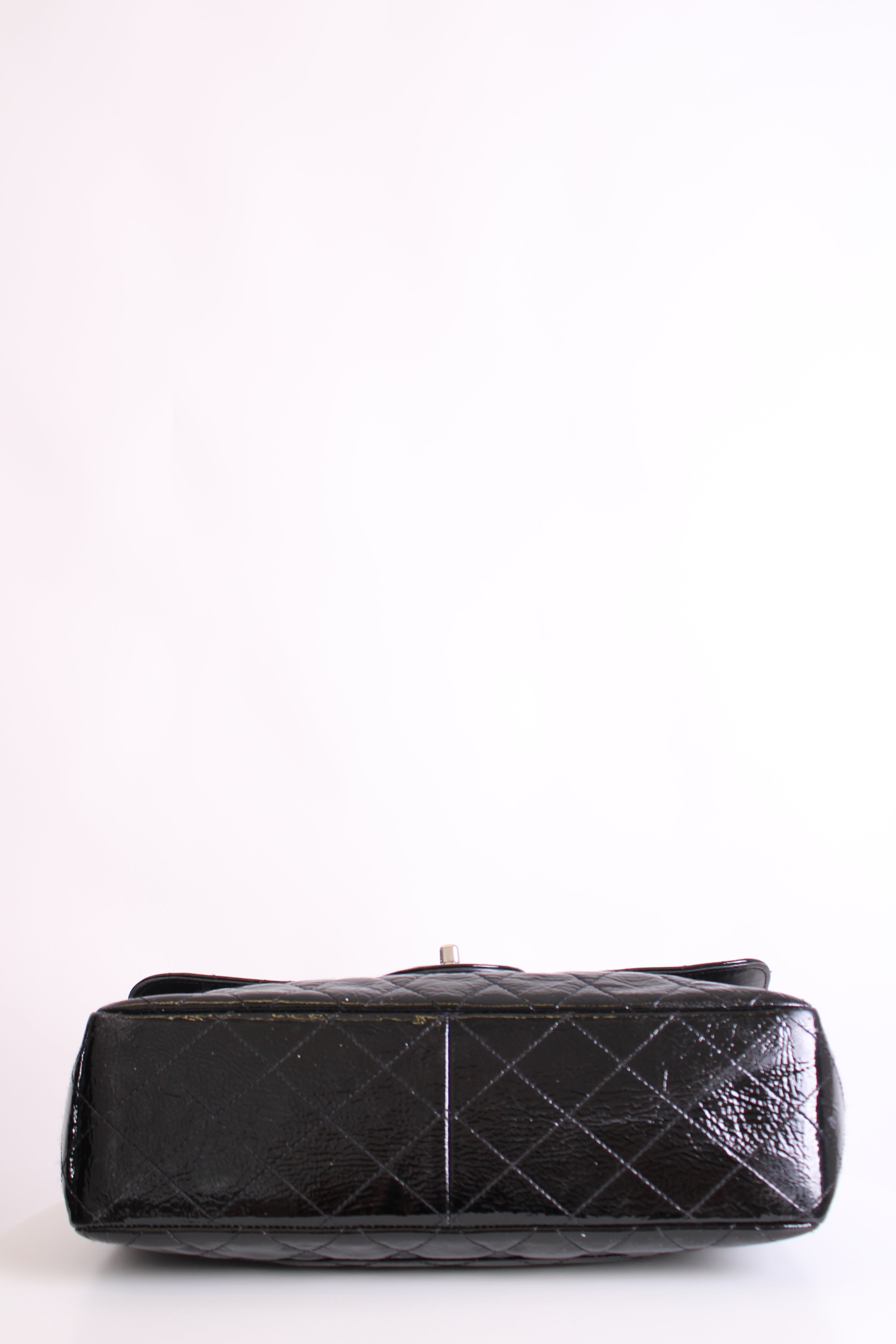 Chanel Patent Medium Classic Flap Bag Black
