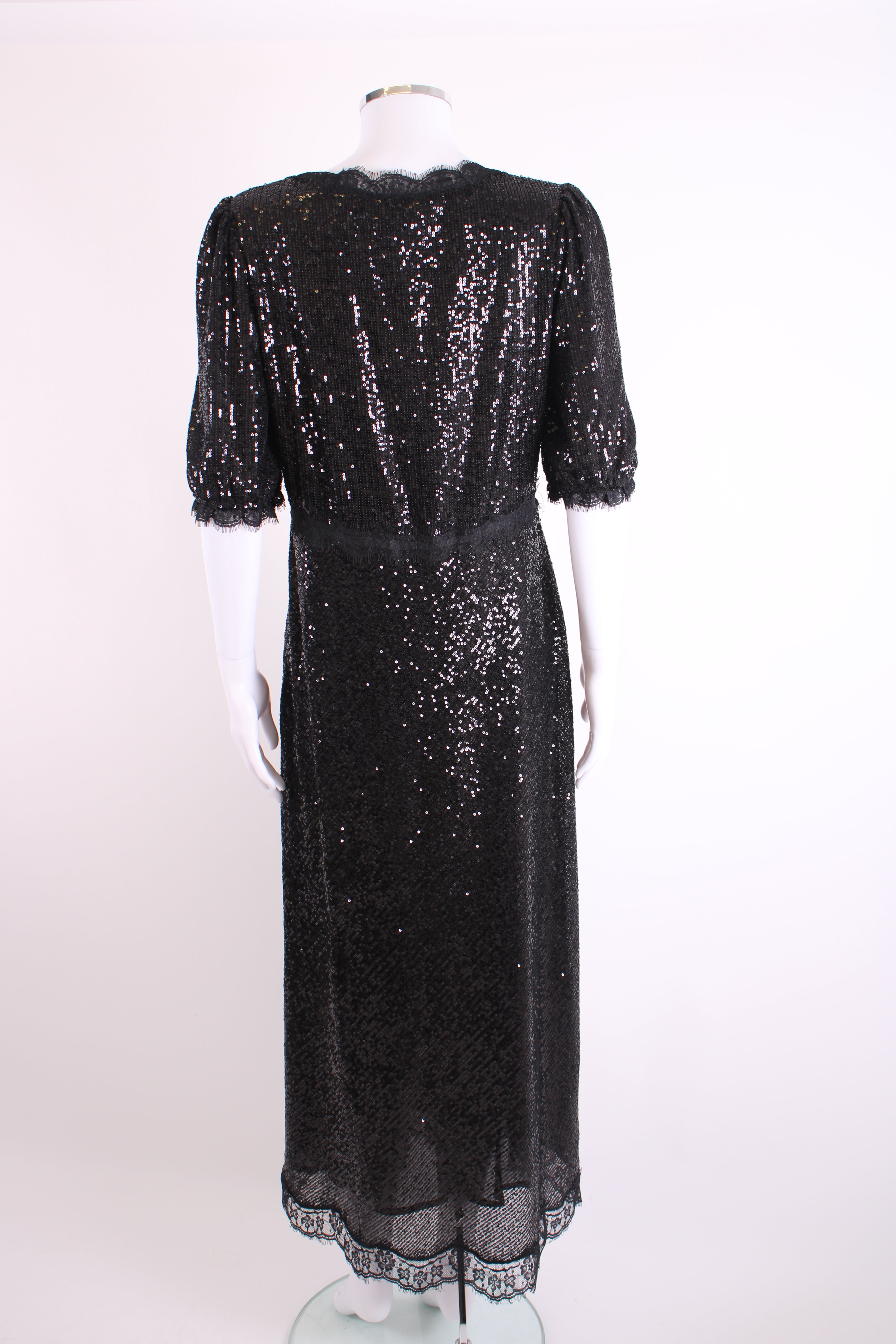 Rixo Verena Sequin Dress Black 14