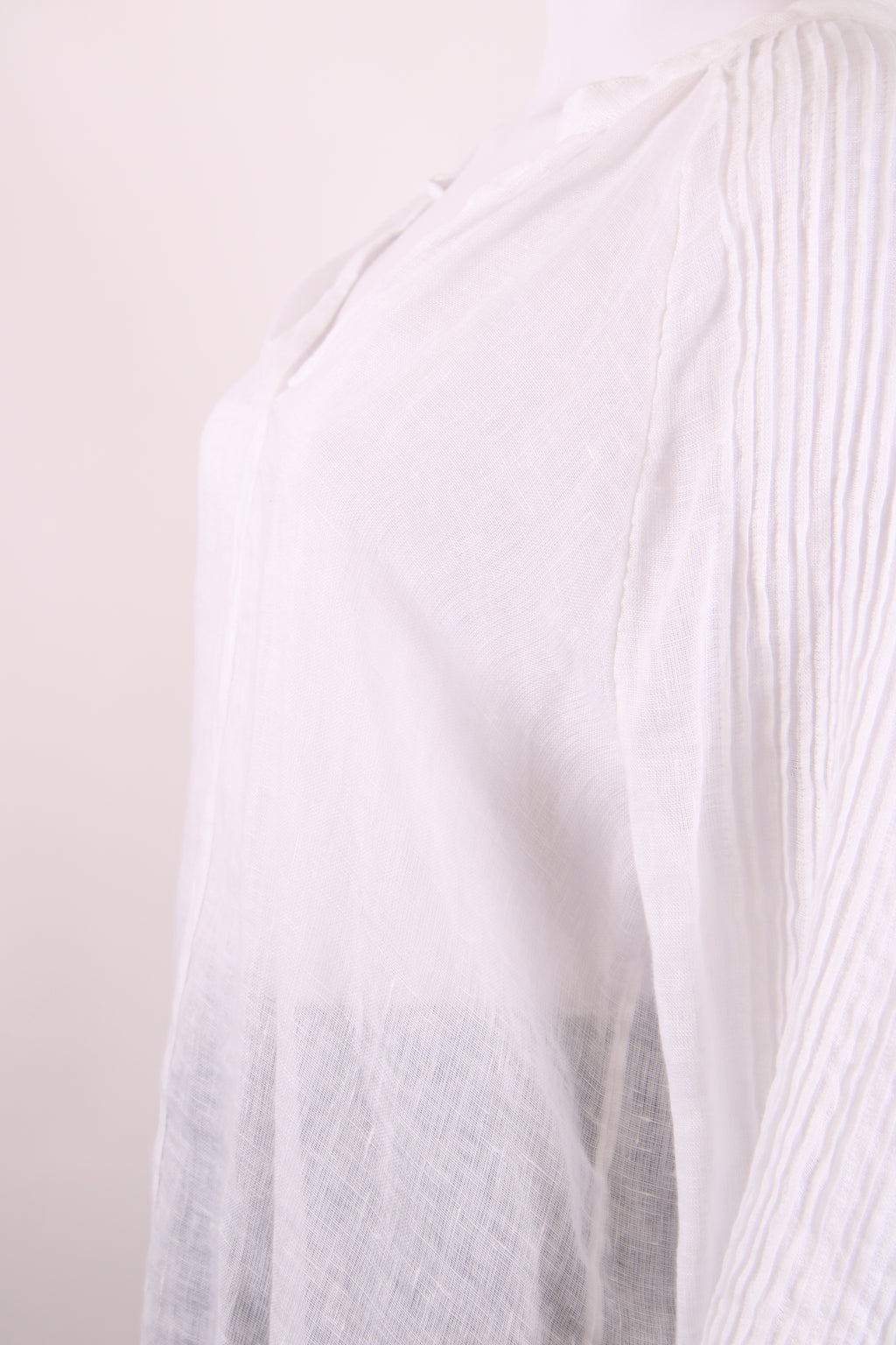 White Label L/S Linen Blouse White 16