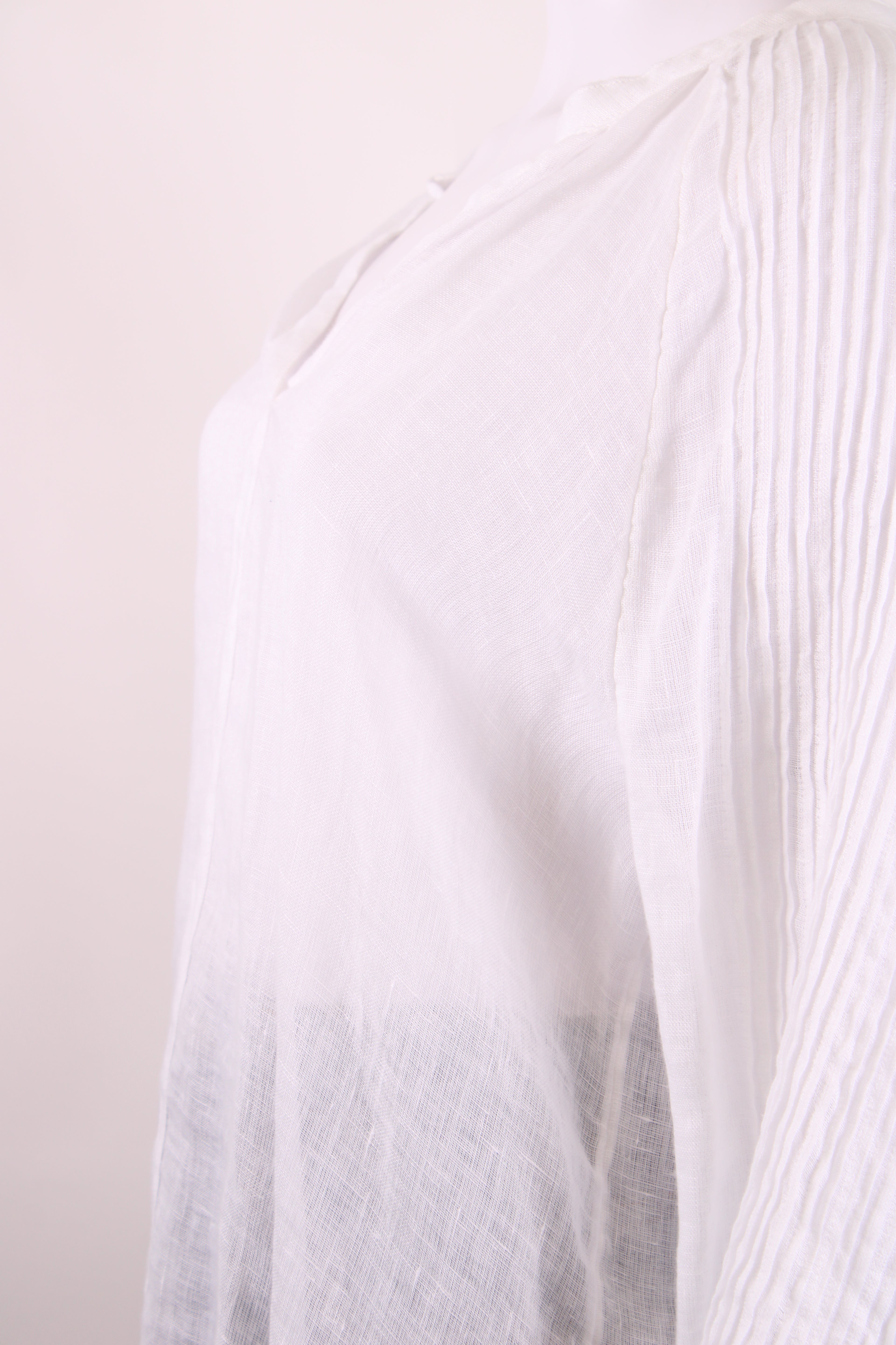 White Label L/S Linen Blouse White 16