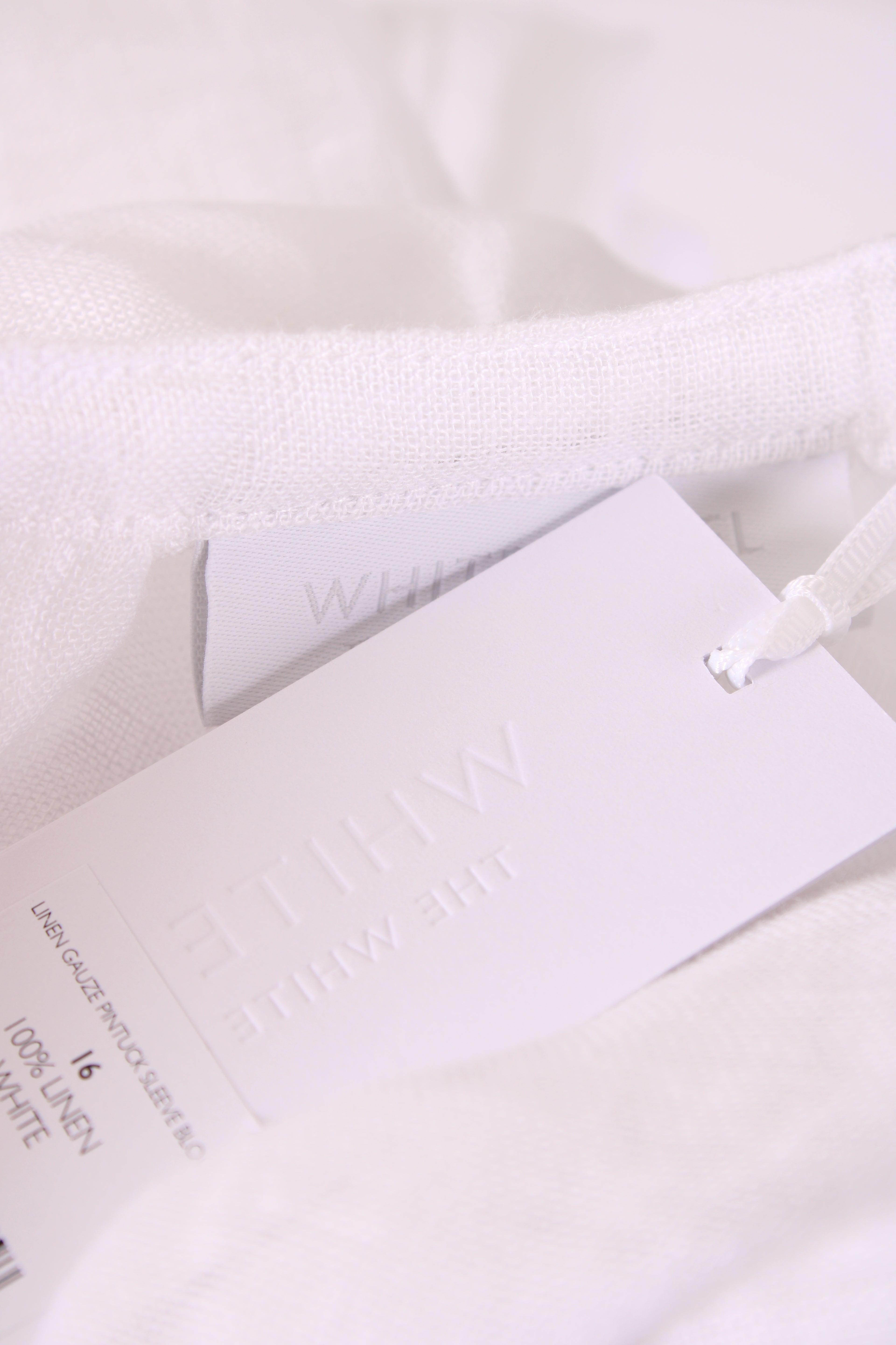 White Label L/S Linen Blouse White 16