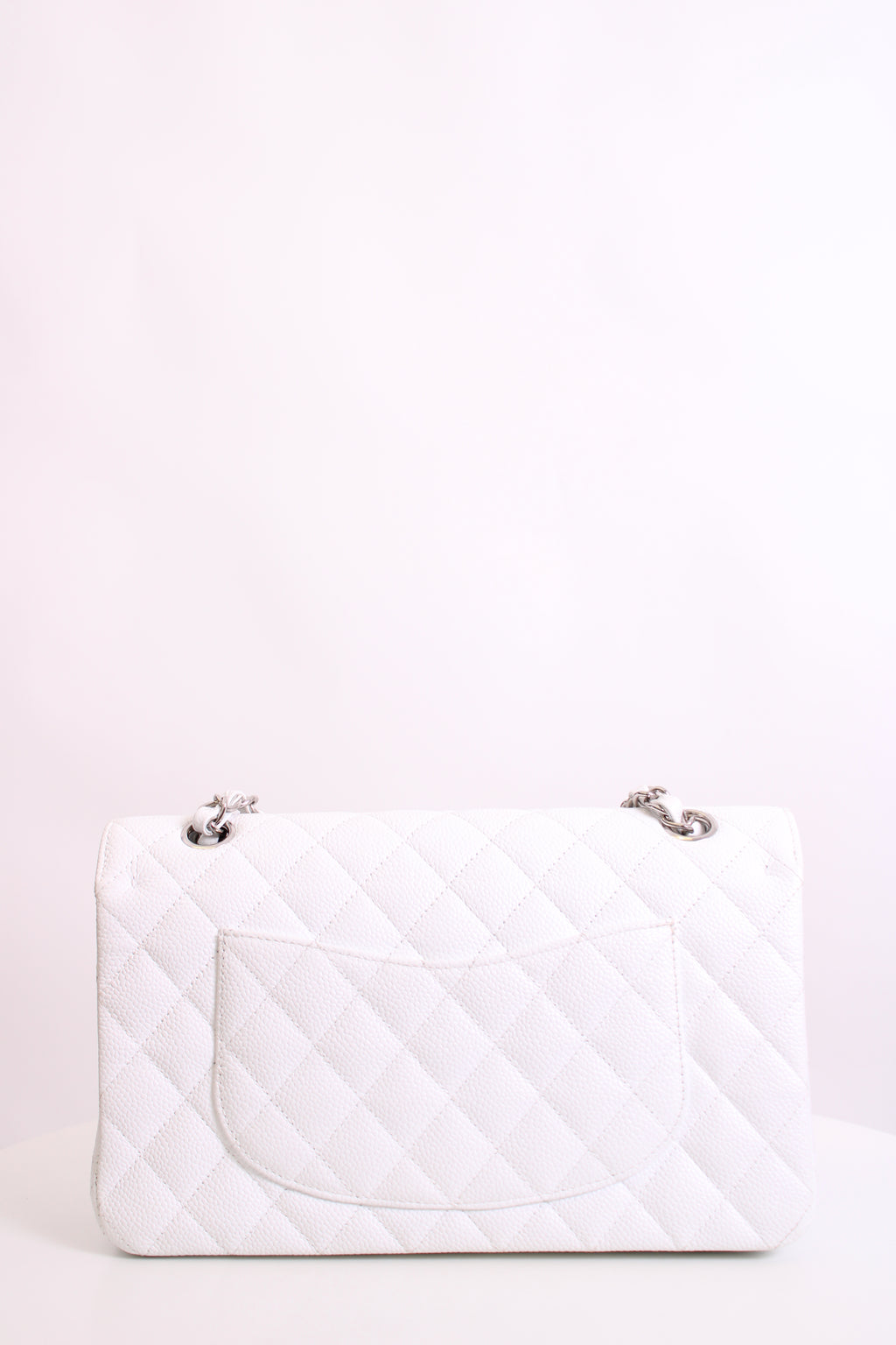 White Chanel Classic Flap
