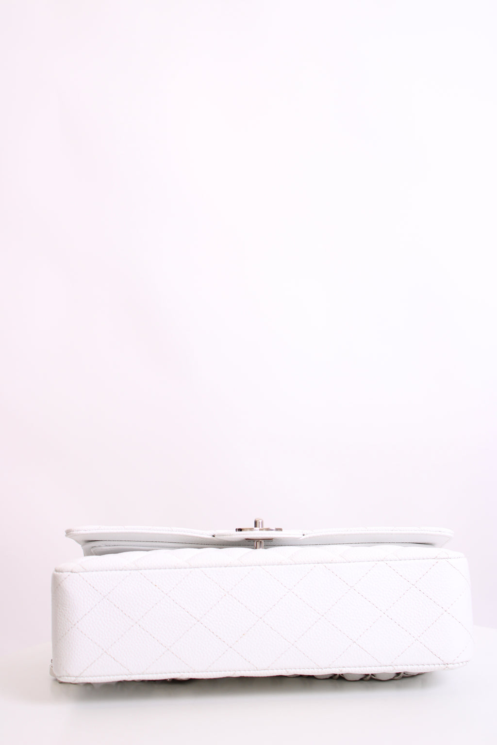 White Chanel Classic Flap