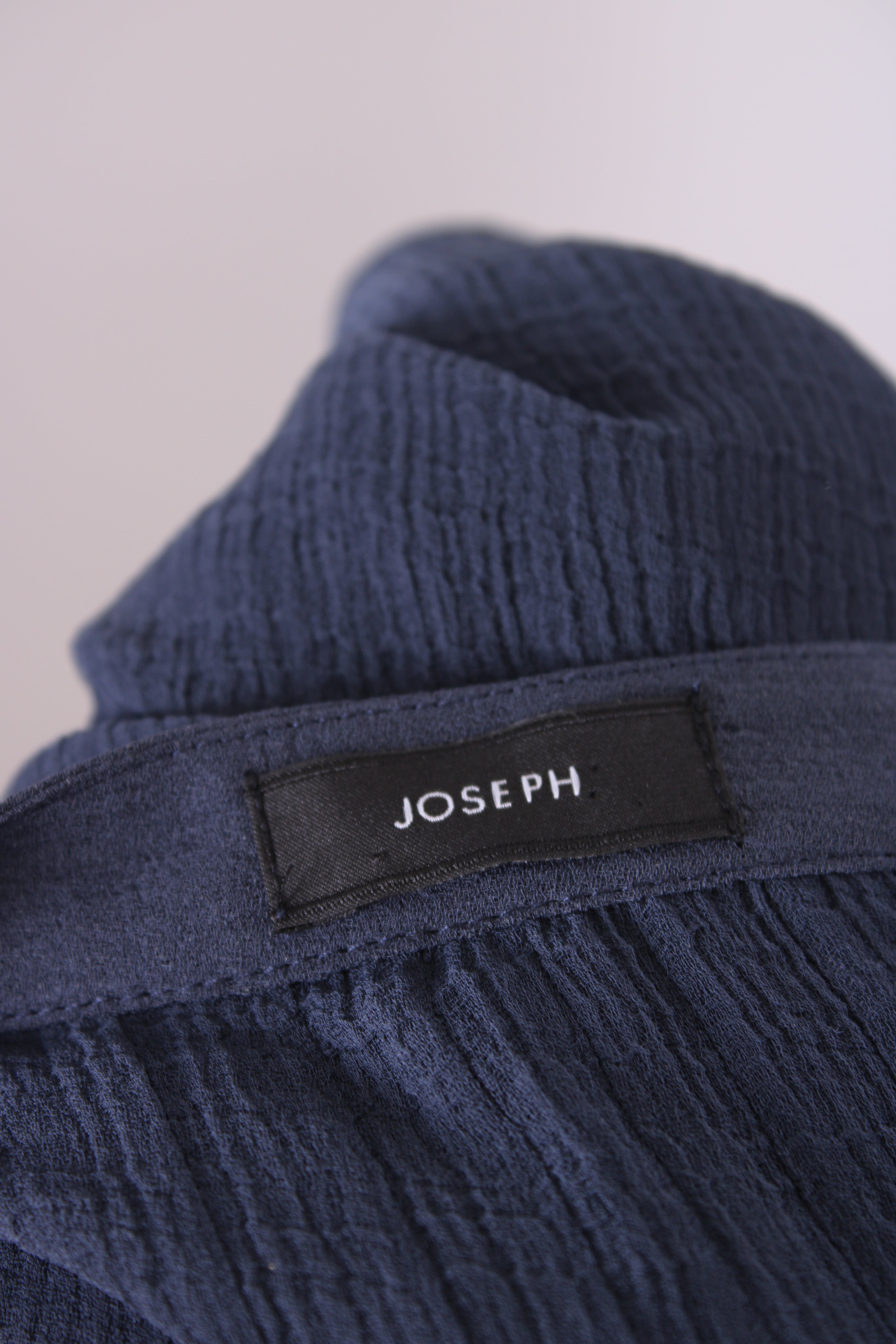 Joseph S/S Sheer Blouse Navy 12