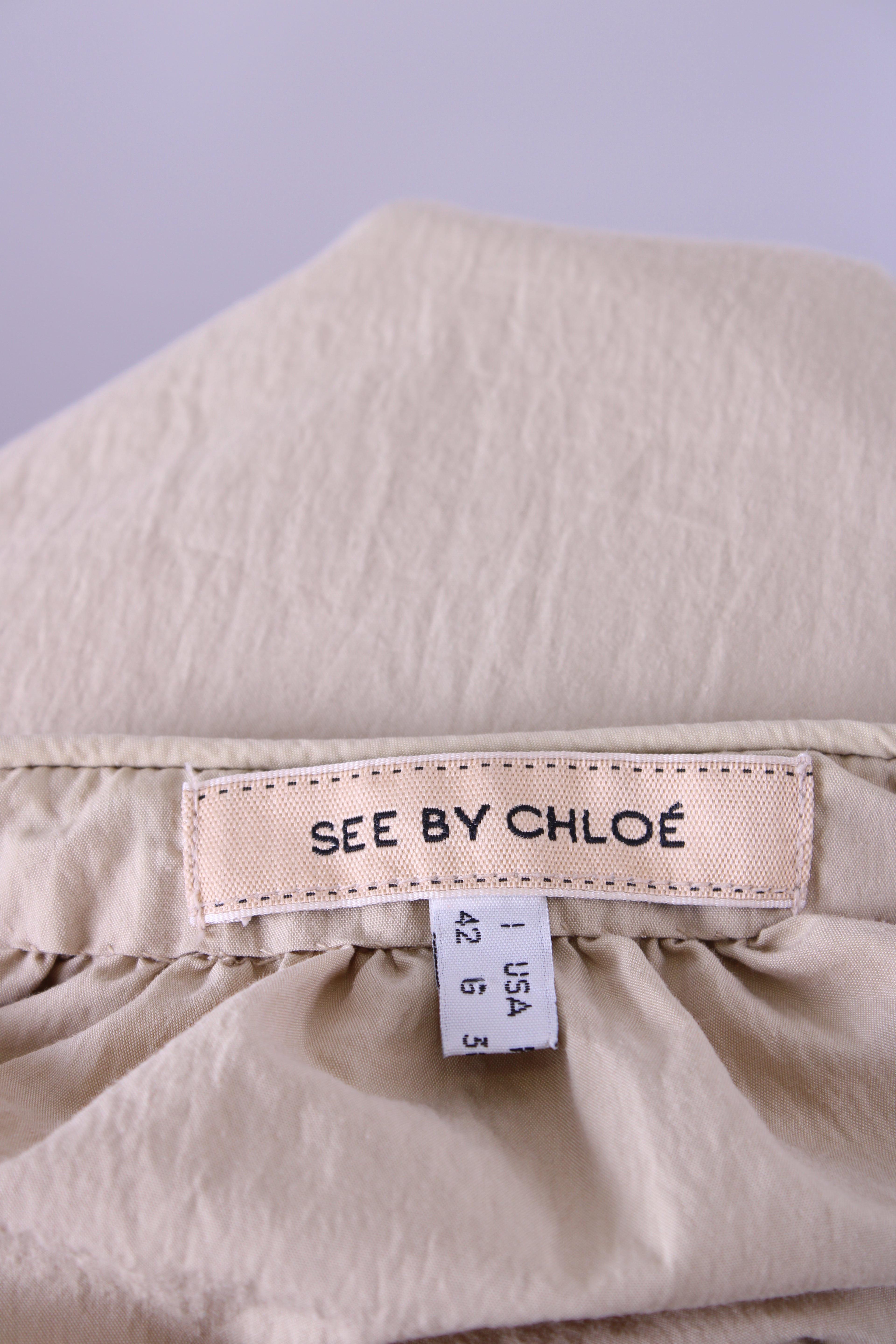 See By Chloe Lightweight Bomber Jacket Beige 10