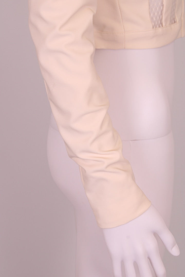 Elisabetta Franchi Bustier Effect Cropped Jacket Cream 8