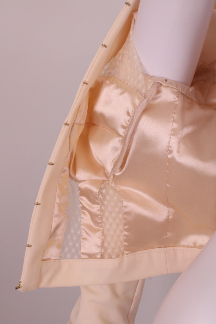 Elisabetta Franchi Bustier Effect Cropped Jacket Cream 8