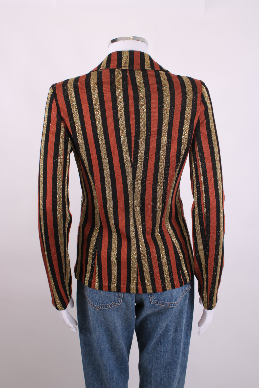 LIU.JO Stripe Metallic Jacket Brown/ Gold XS