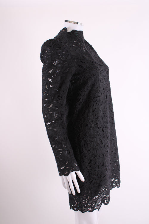 isabel marant black lace dress Isabel Marant toile Lace Mini Dress In Black Viscose Crepe