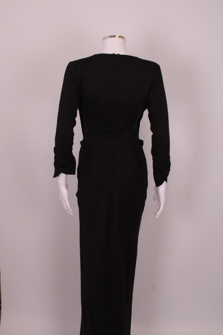 Rat & Boa L/S Maxi Dress Black XS