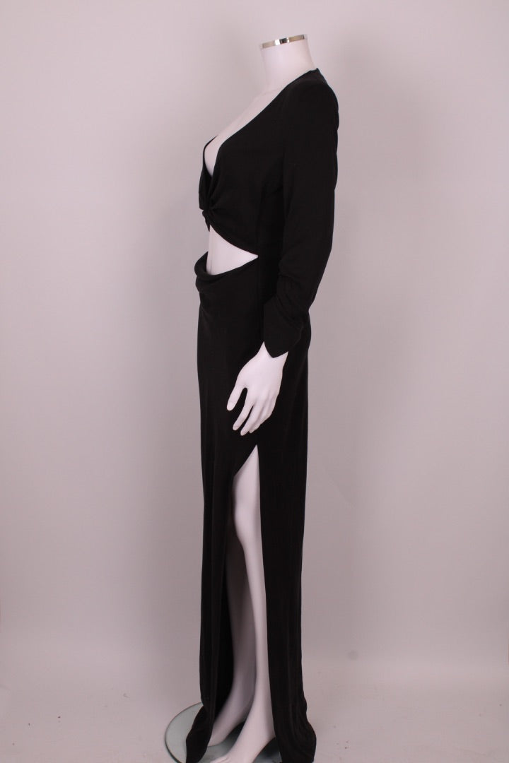 Rat & Boa L/S Maxi Dress Black XS