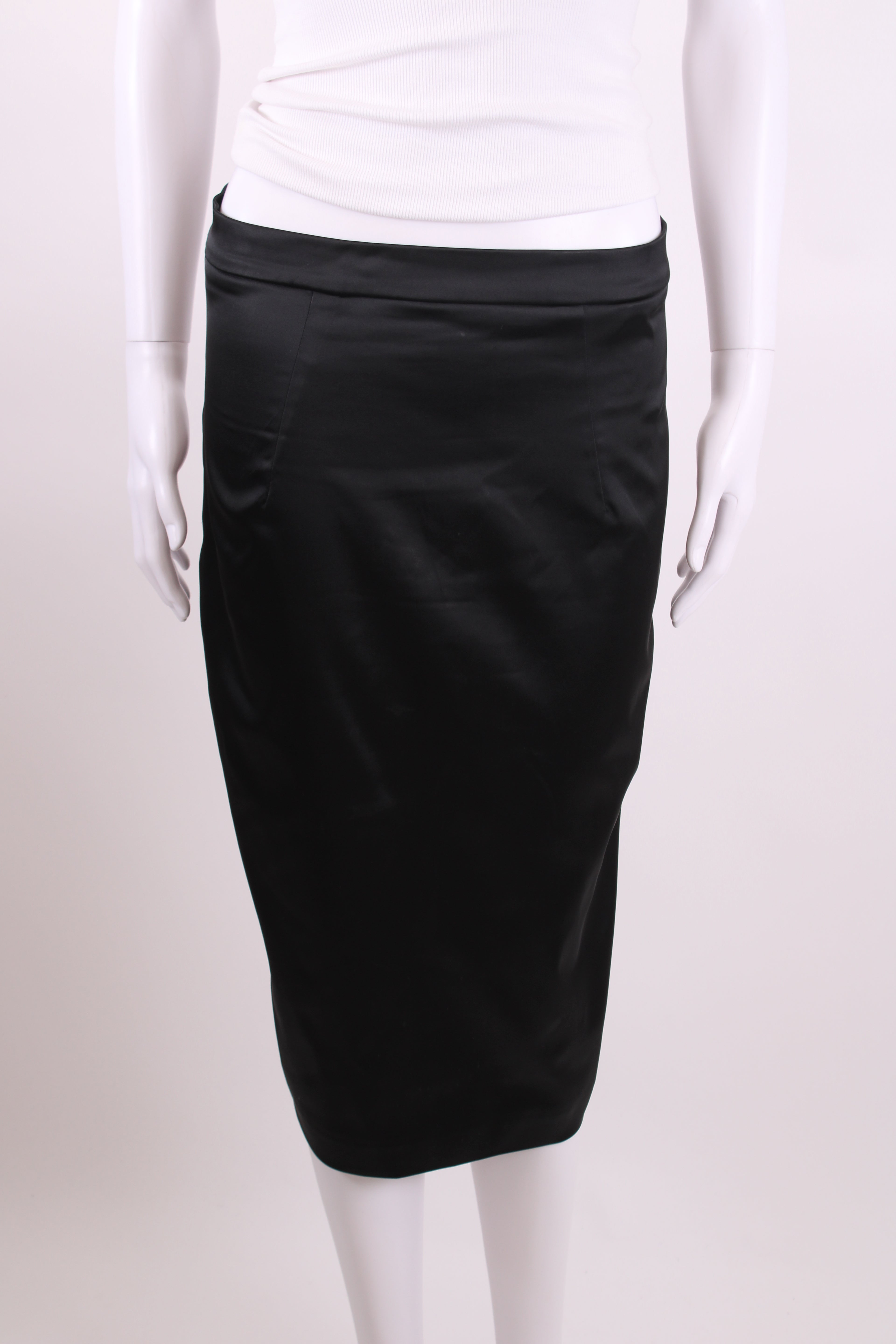 D&G Satin Pencil Skirt Black 12
