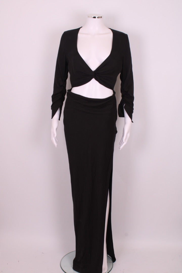 Rat & Boa L/S Maxi Dress Black XS