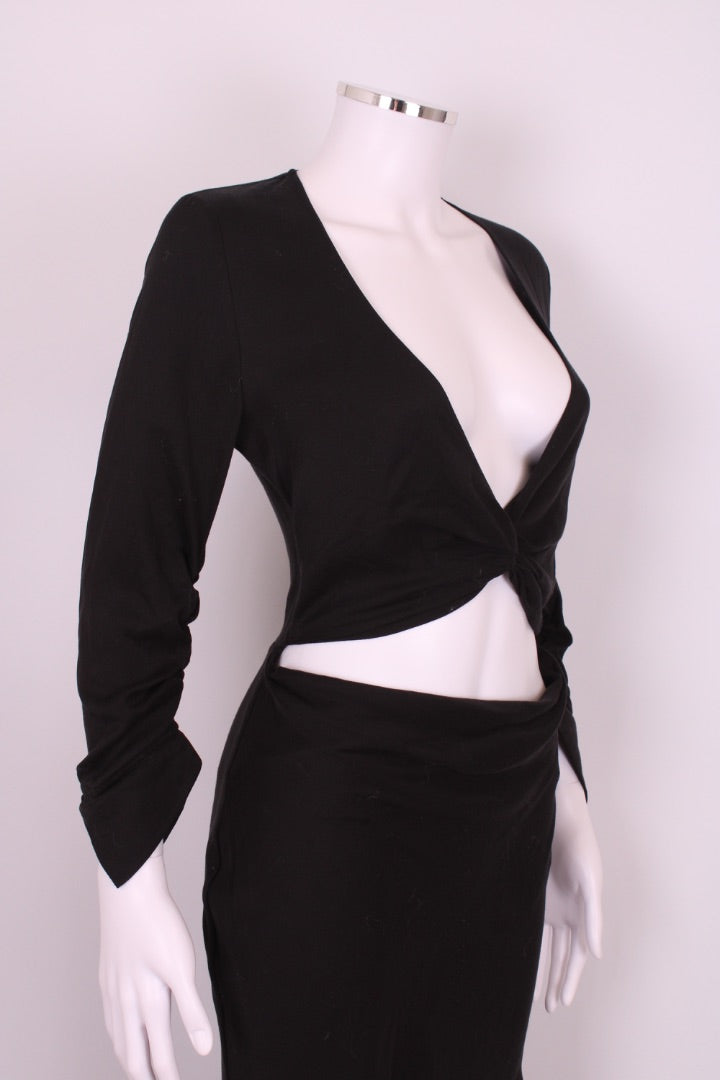 Rat & Boa L/S Maxi Dress Black XS