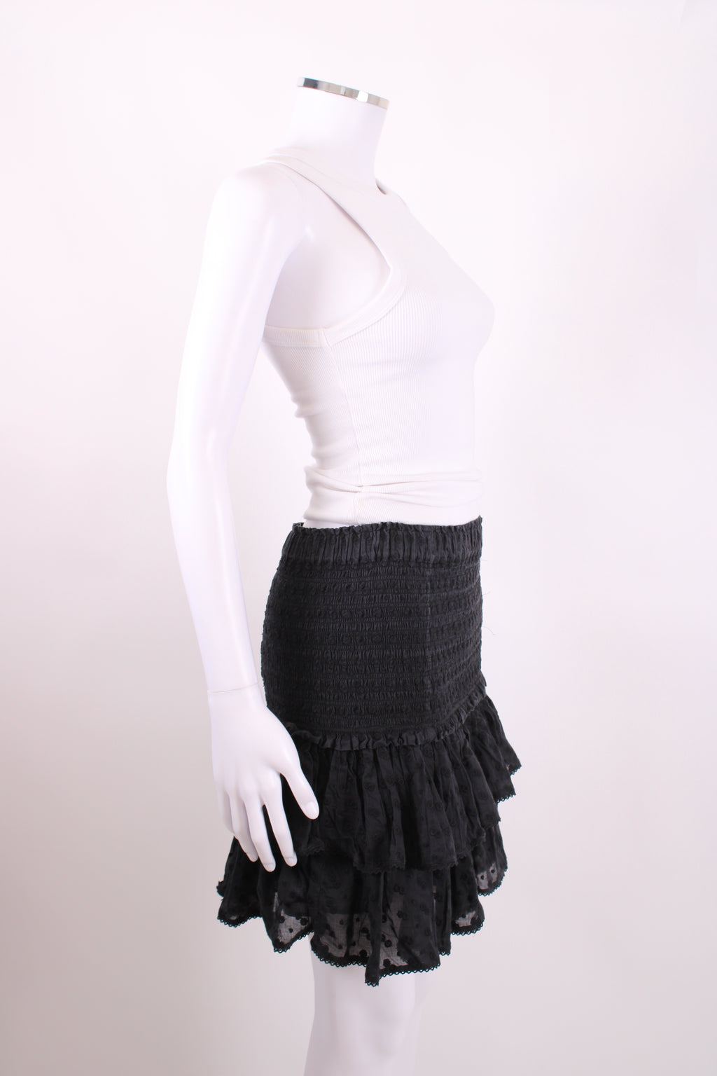 Isabel Marant Etoile Ruffle Mini Skirt Black 36