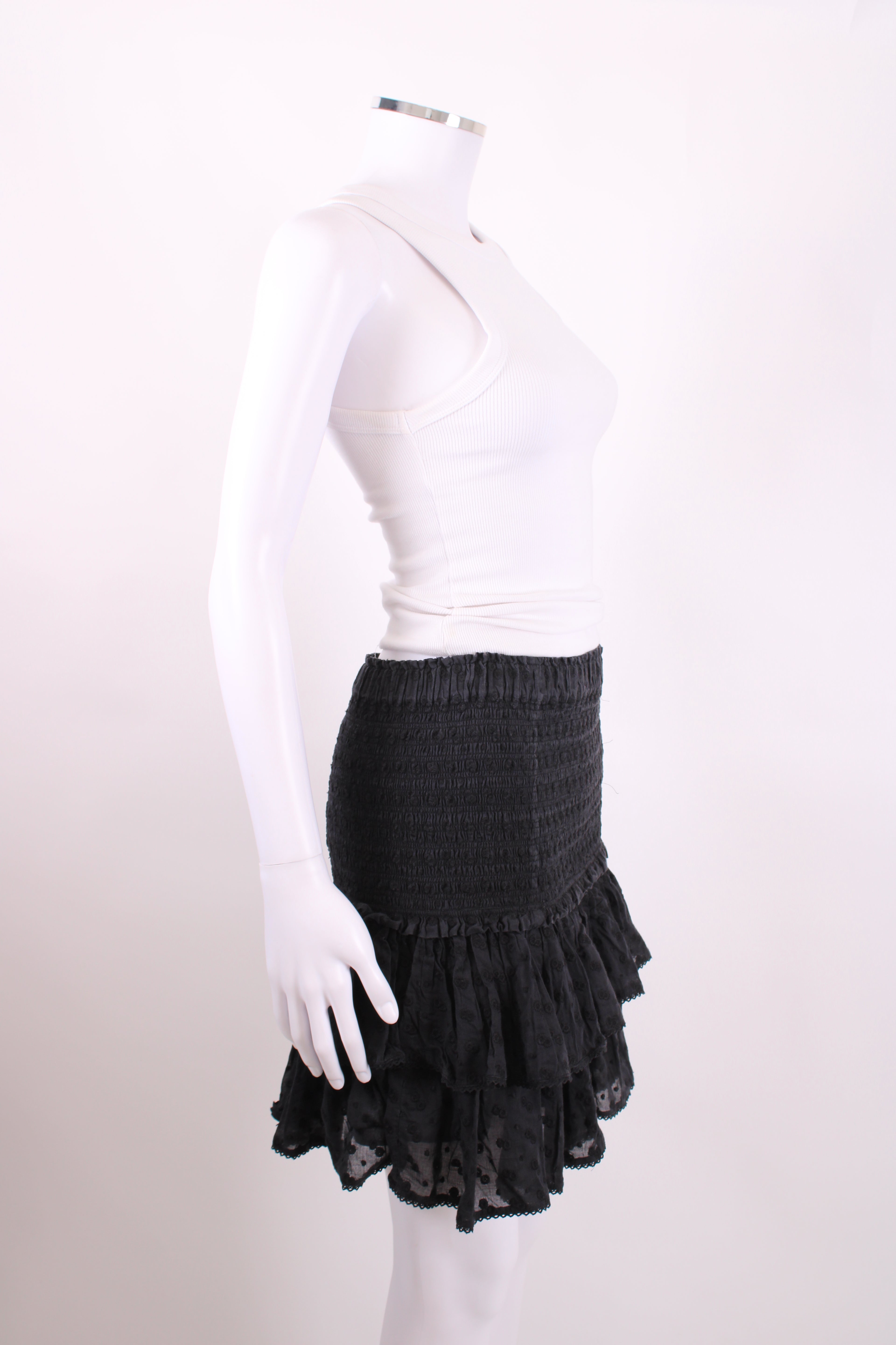 Isabel Marant Etoile Ruffle Mini Skirt Black 36