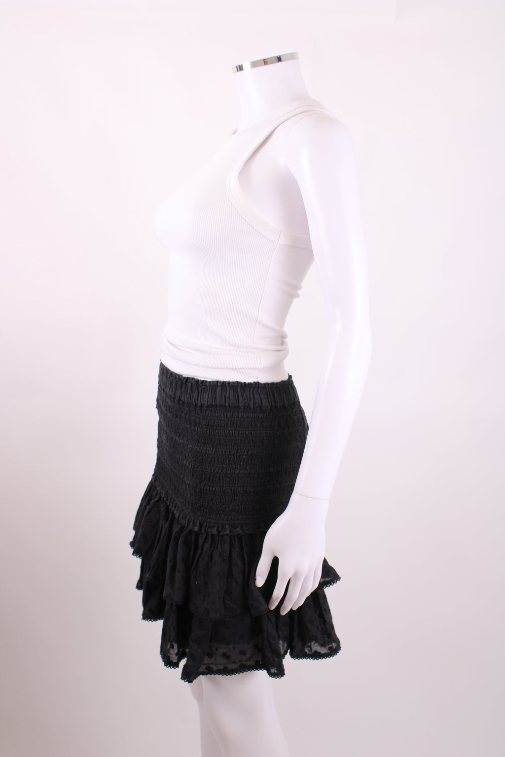 Isabel Marant Etoile Ruffle Mini Skirt Black 36