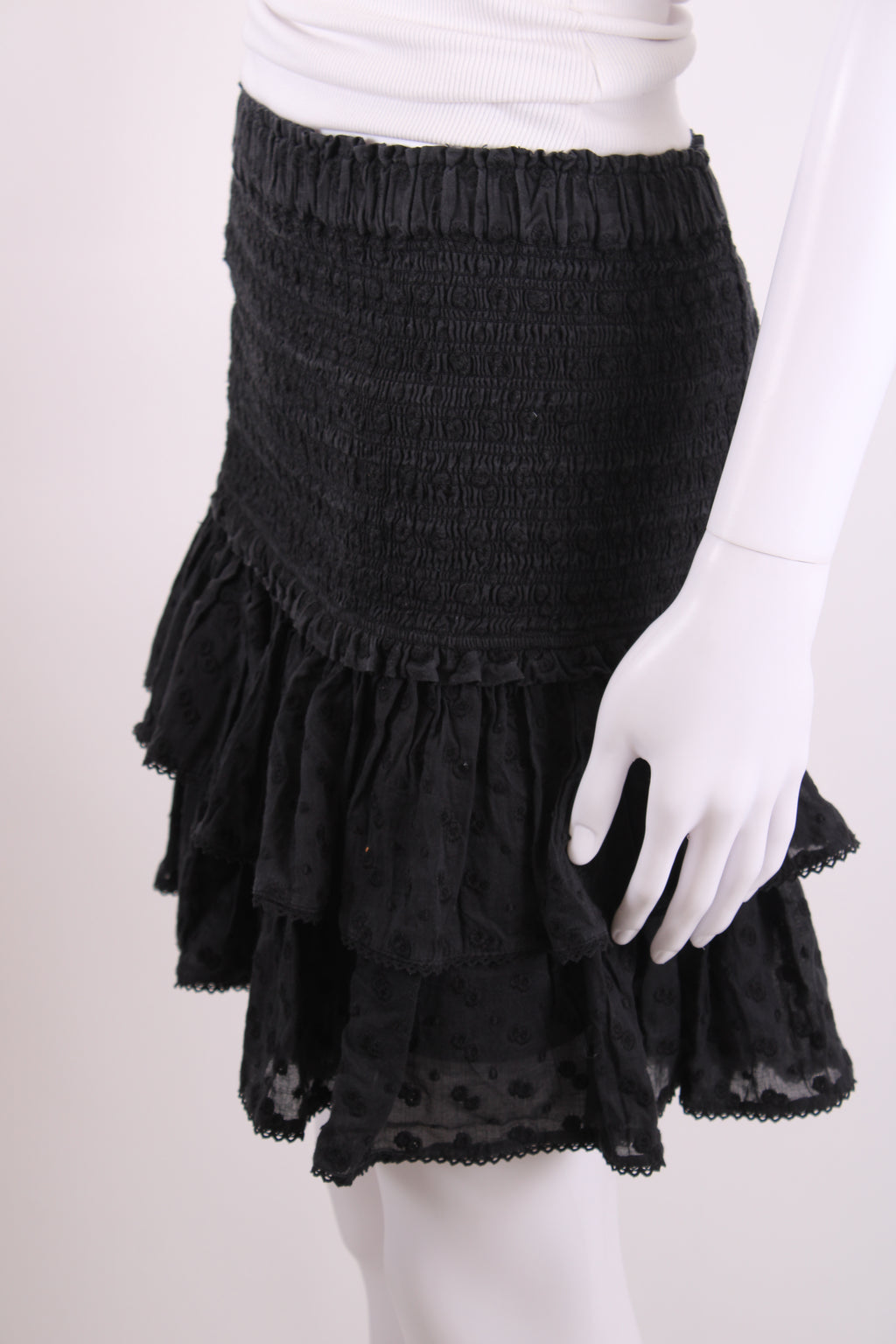 Isabel Marant Etoile Ruffle Mini Skirt Black 36