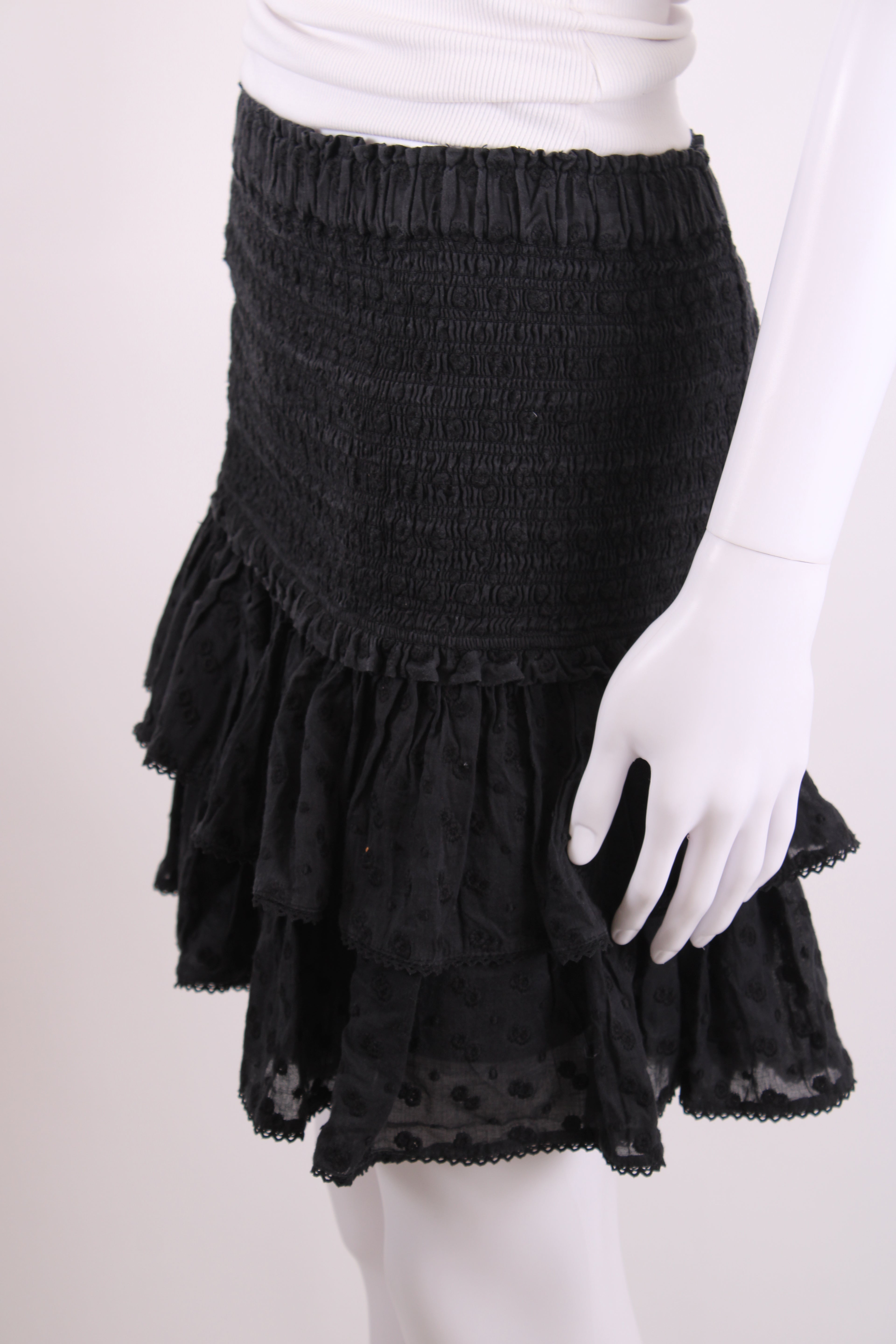 Isabel Marant Etoile Ruffle Mini Skirt Black 36