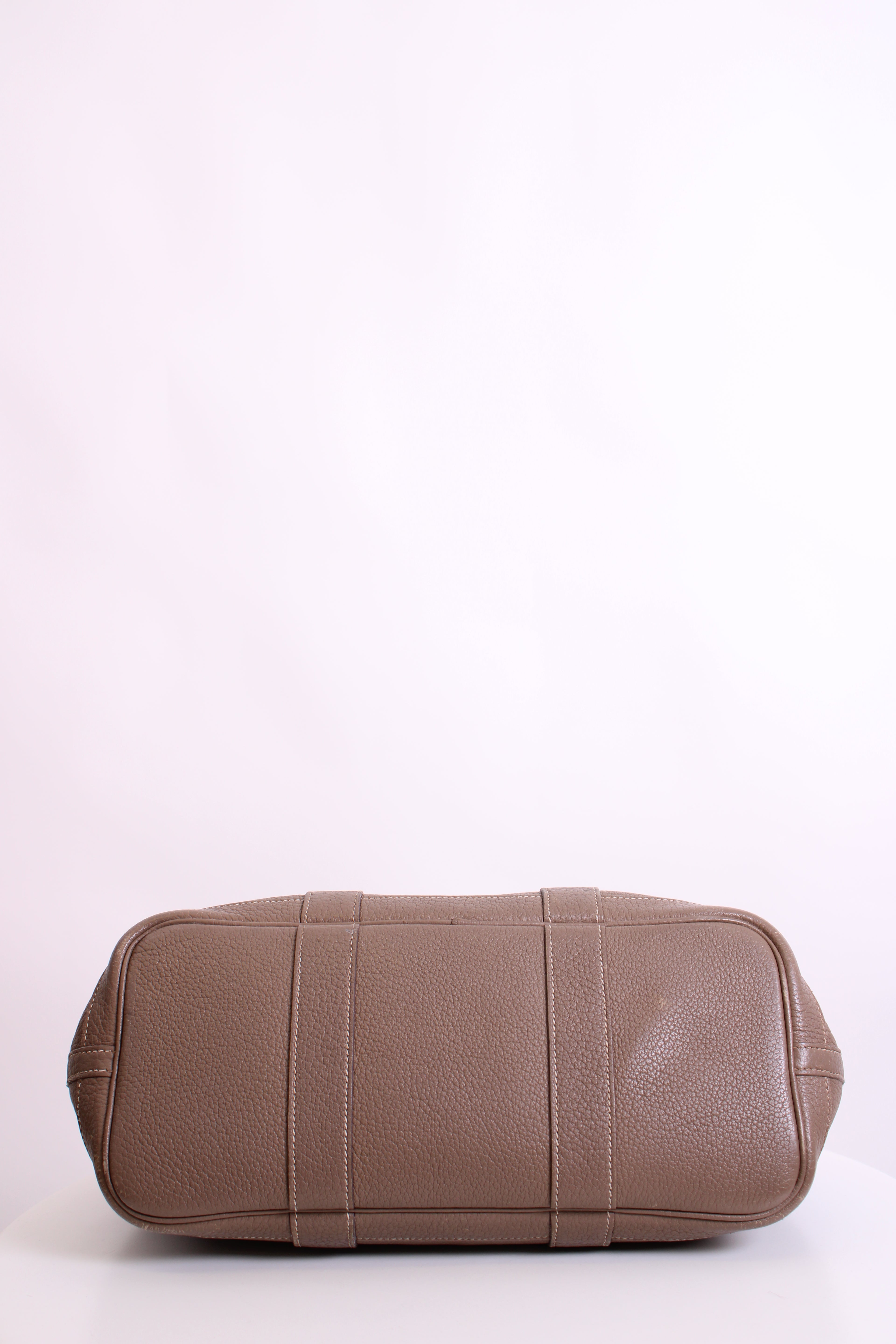 Taupe Hermes Garden Party 30 Etoupe Clemence Leather, 30