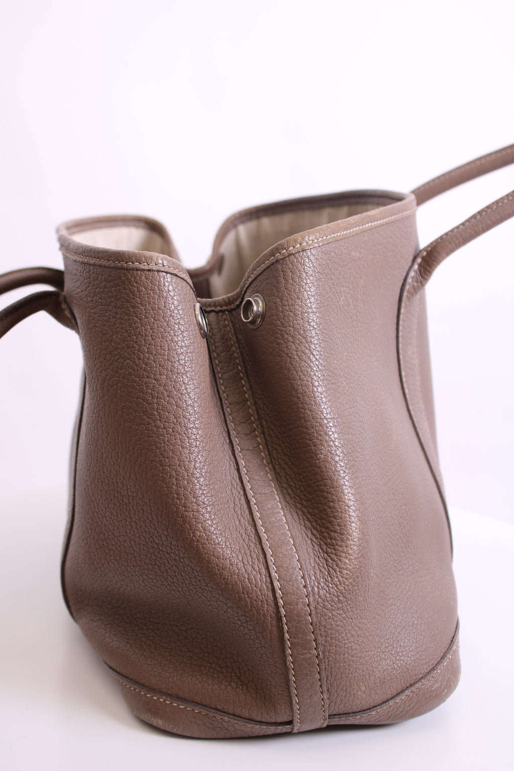 Taupe Hermes Garden Party 30 Etoupe Clemence Leather, 30