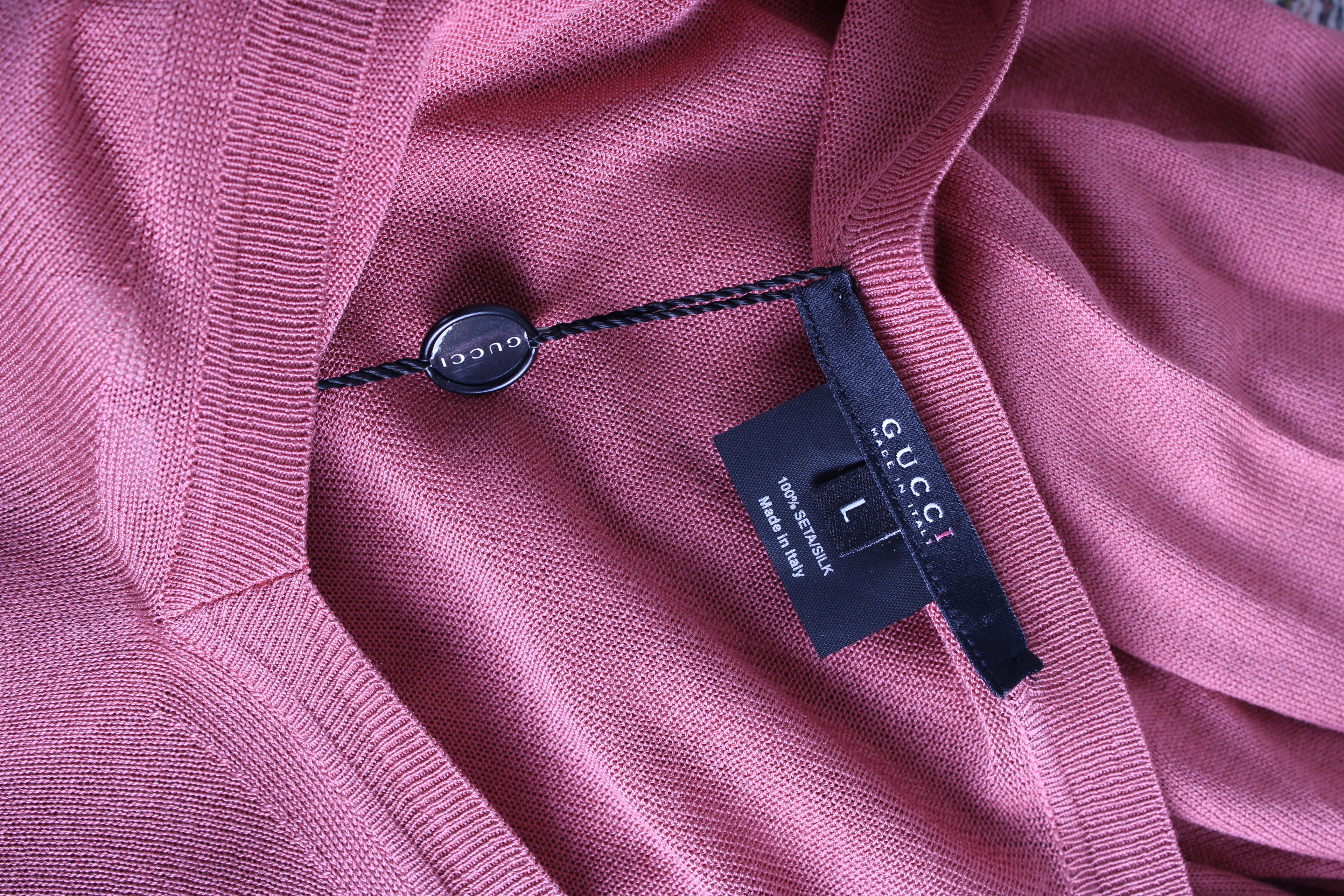 Gucci 100% Silk Jumper Coral L