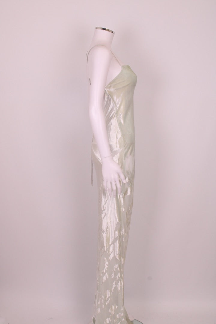 The Sei Slip Crushed Velvet Dress Mint S