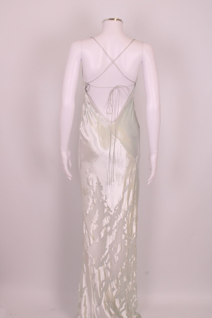 The Sei Slip Crushed Velvet Dress Mint S