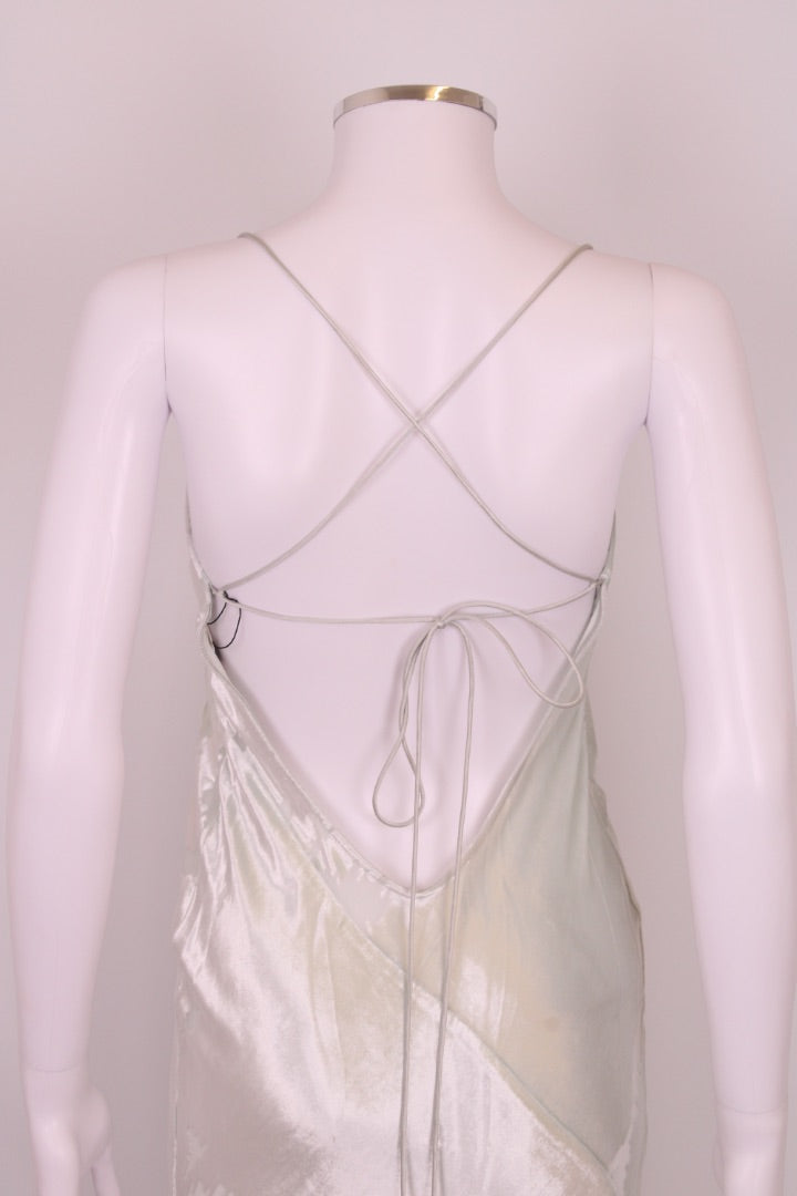 The Sei Slip Crushed Velvet Dress Mint S