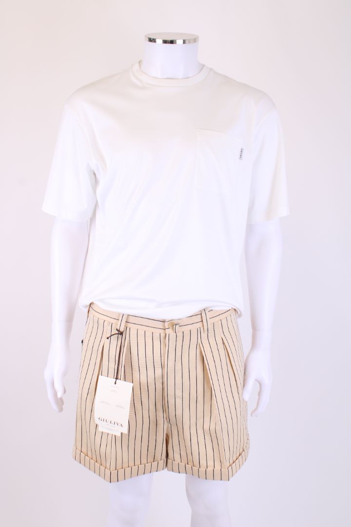 Giuliva Heritage Stripe Shorts Beige W34