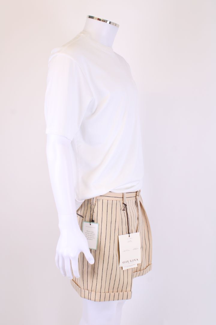 Giuliva Heritage Stripe Shorts Beige W34