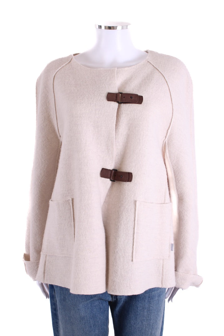 OSKA Wool Buckle Jacket Cream XL