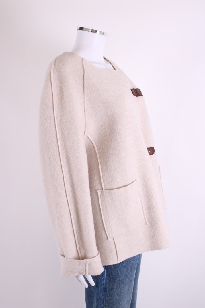 OSKA Wool Buckle Jacket Cream XL