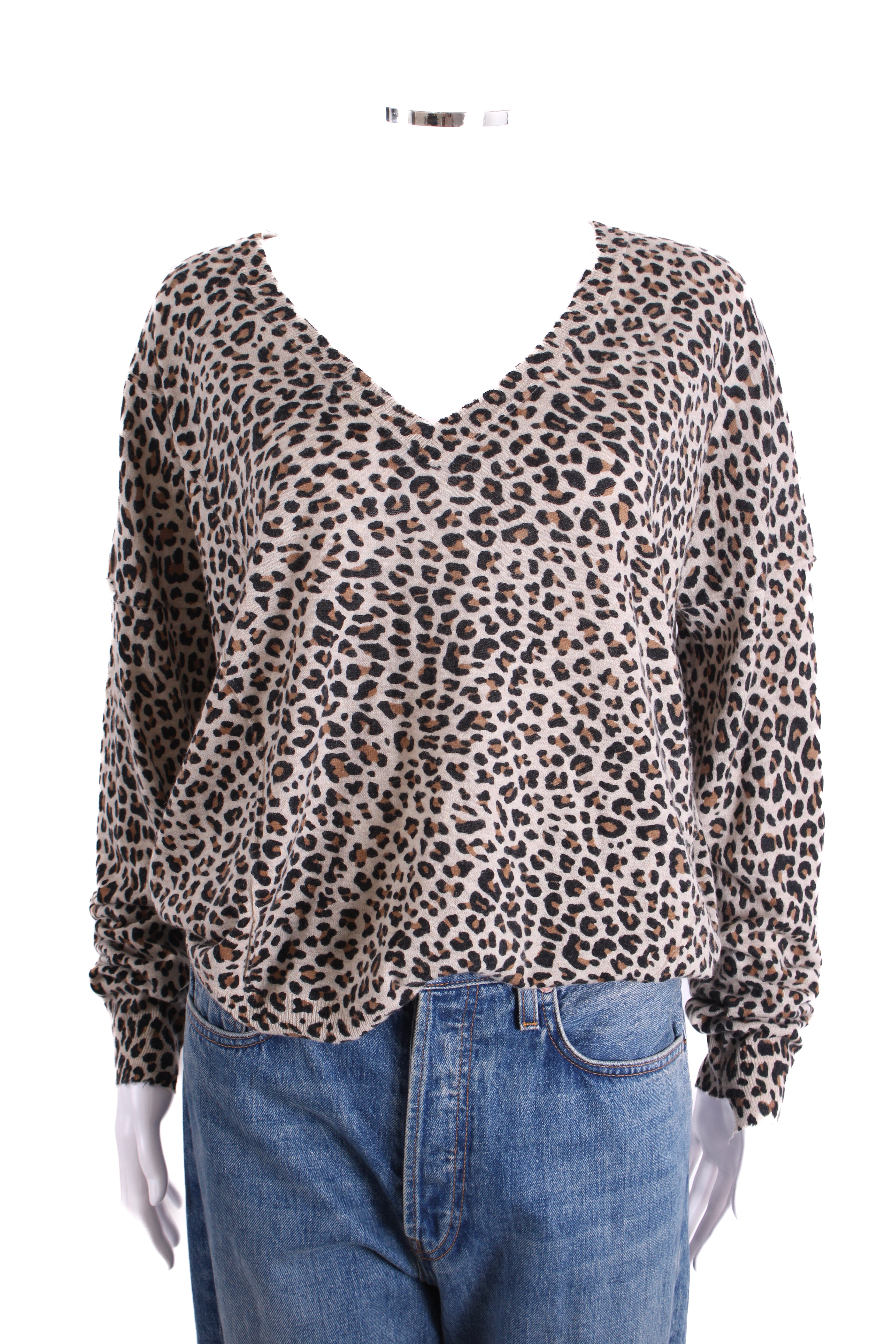 Zadig & Voltaire Cashmere Jumper Leopard Print L