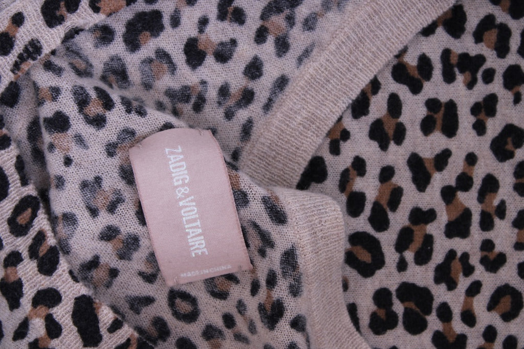 Zadig & Voltaire Cashmere Jumper Leopard Print L