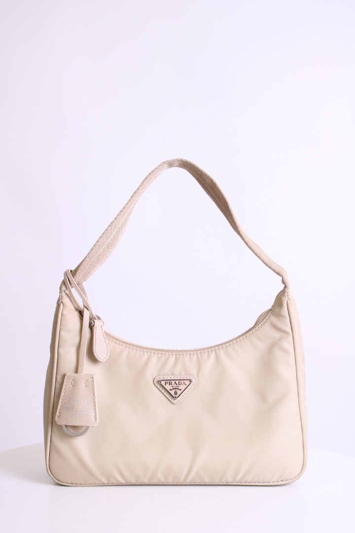 Beige Prada Nylon Mini RE 2000 Bag